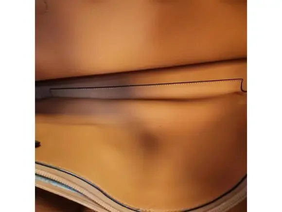 Lauren Ralph Lauren Dryden Marcy Satchel Brown Leather Women's Large - Picture 12 of 12